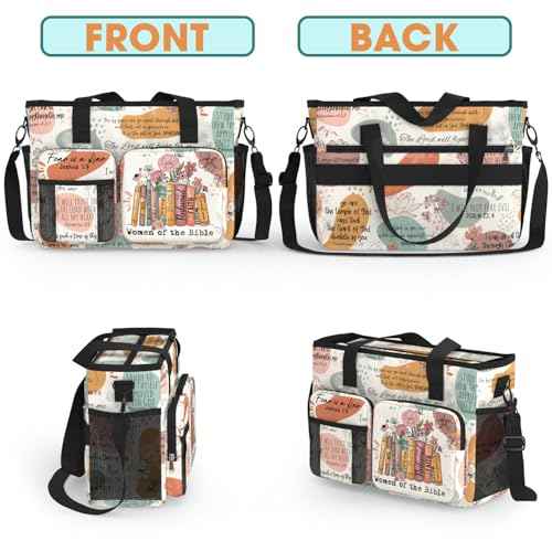 84hoods Large Waterproof Work Bag. Shoulder Bag for Work. God Jesus Christian Faith Religious Gift.