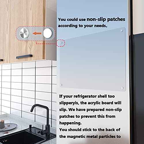 Acrylic Note Board Refrigerator Dry Erase Board Magnetic Clear 15¡±x11 Includes 4 Dry Erase Markers