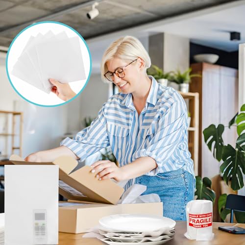 320 pcs Moving Packaging Supplies, 260 Cushioning Foam Pouches and Sheets, 4 Sizes (16x12", 12x12", 12x7.8", 7.8x7.8") with 60 Fragile Stickers, Cushion Foam Pouch for Moving, Packaging, Storage.