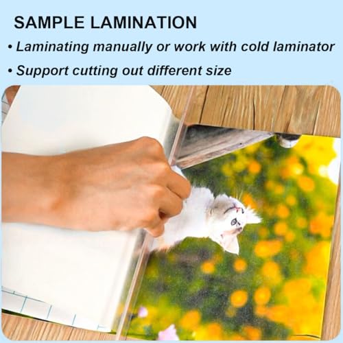12.6Inch x 95Ft Standard Matte Cold Roll Laminating Film, 3 Inch Core, 3 Mil (80 mic) Thickness Laminate Rolls Vinyl Cold Lamination Film Self-Adhesive Laminating