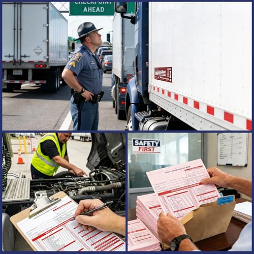 Annual Vehicle Inspection Forms and Red Labels 3-Part NCR Kit – 50 Sets