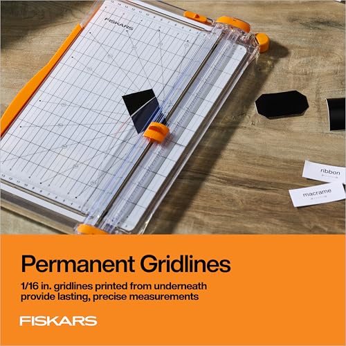 Fiskars Precision Paper Trimmer, Easy and Accurate Crafting Tool, Cuts Straight for Crafts, Cards, and More