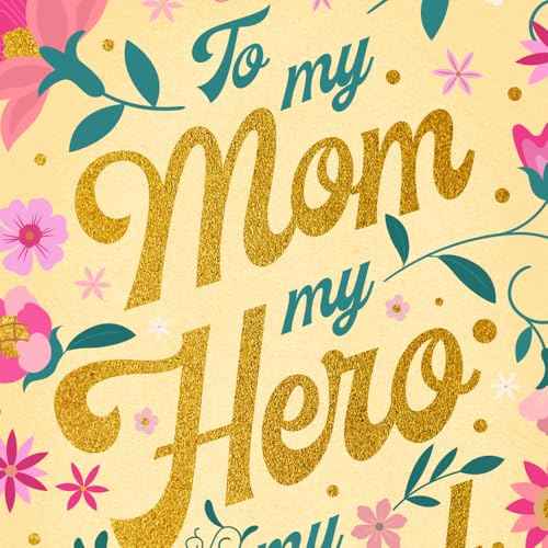 Prime Greetings Birthday Card For Mom (Mother), Made in America, Eco-Friendly, Thick Card Stock with Premium Envelope 5in x 7.75in, Packaged in Protective Mailer
