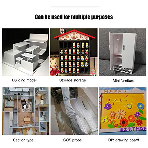 Benecreat 5 Sheets 30x20cm White Foam Boards 3mm for Crafts Art Display
