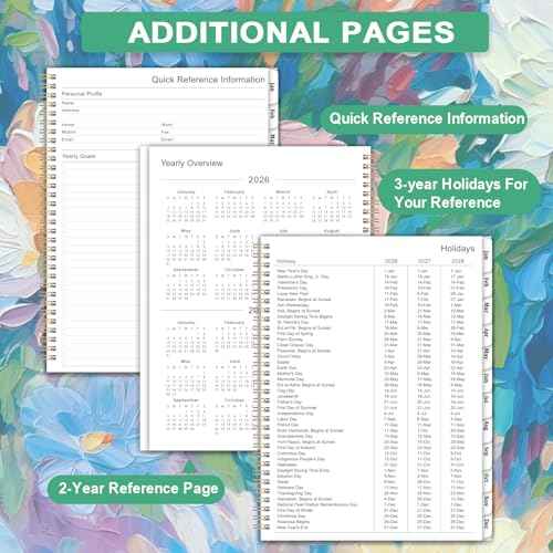 2026 Planner - 2026 Planner Daily Weekly and Monthly, Jan 2026 - Dec 2026, 8.5" x 11", Colorful Tabs, Back Pocket, Perfect Daily Organizer - Floral