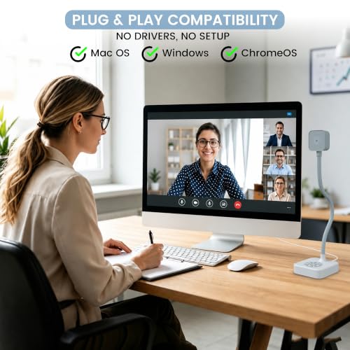 8MP USB Document Camera with 9X Zoom & Built-in Webcam for Classroom & Remote Teaching