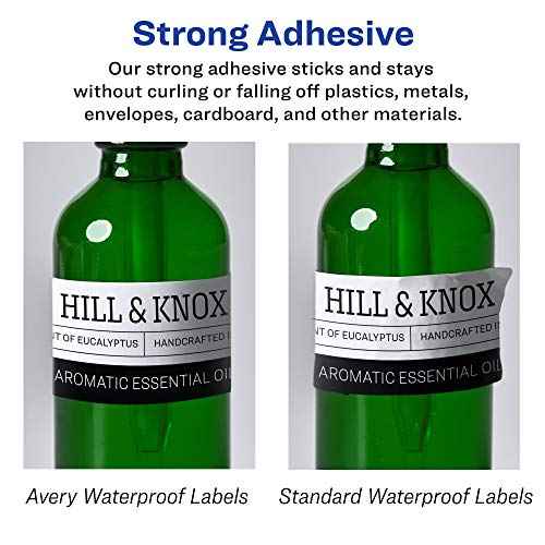 Avery Durable Waterproof Rectangle Labels, Sure Feed Technology, 2" x 3.5", 200 Total, Oil and Tear-Resistant Waterproof Labels, Print-to-The-Edge, Laser/Pigment-Based Inkjet Printable