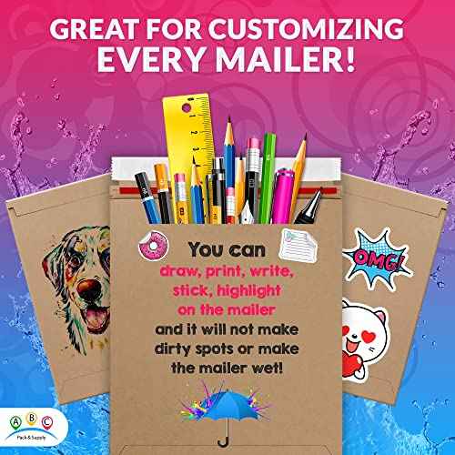 ABC PACK & SUPPLY Brown Rigid Mailers, 13 x 18 Inches. Pack of 10 Photo Mailer Envelopes. Flat Cardboard Mailers Self-Seal. Sturdy Cardboard Photo Envelope. Recyclable Hard Shipping Envelopes