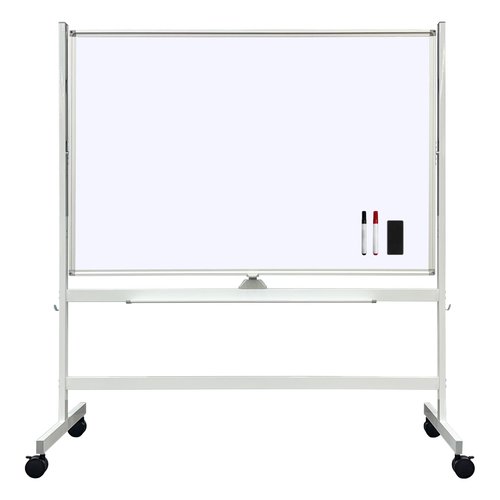 BEST BOARD Large Rolling Whiteboard on Wheels, 48" x 32" Double-Sided Mobile White Board with Stand, Portable Standing Dry Erase Board Easel for Home Office Classroom School (32" x 48" WH)