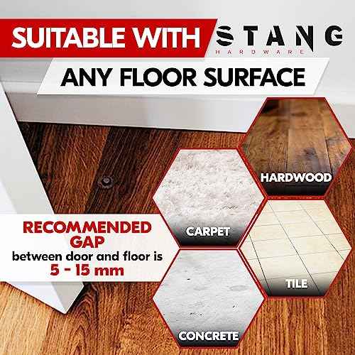 Stang ? Magnetic Door Stopper Invisible Concealed Flush Mounted Magnetic Door Stop for Bottom of The Door with Hold-Open Function and Holder Option