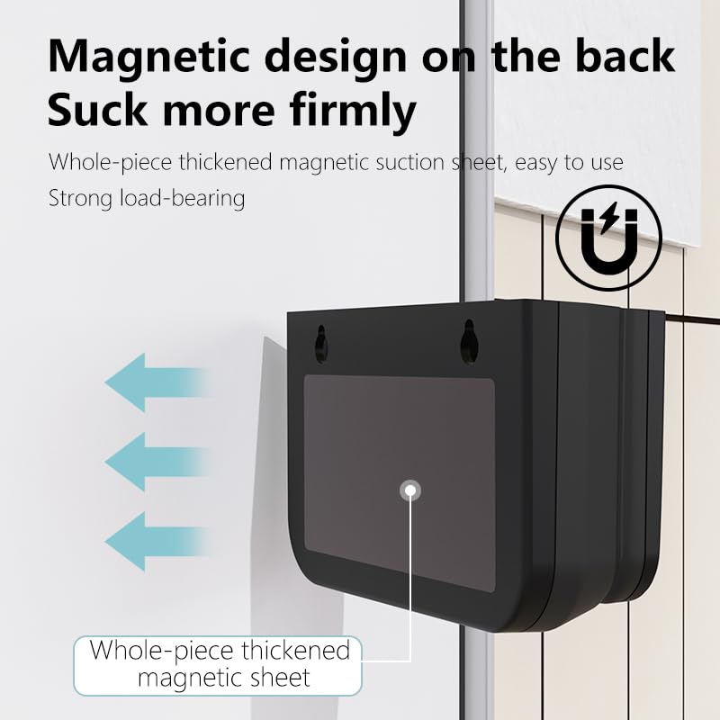 1 Pack Silicone Magnetic Pen Holder,Locker Organizer,Remote Control Holder,Foldable Design Magnetic Shelf for Pen,Marker,Remote,Strong Magnet Organizer for Fridge,Whiteboard,Locker Accessories - Black