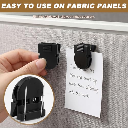 Black 24pcs Cubicle Wall Clips for Bulletin Boards & Fabric Displays