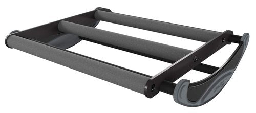 Kantek Ergonomic 3-in-1 Under Desk Footrest, for Use While Sitting or Standing, Heavy Duty Padded Steel, Rubberized Base, Supports Legs for All Day Comfort