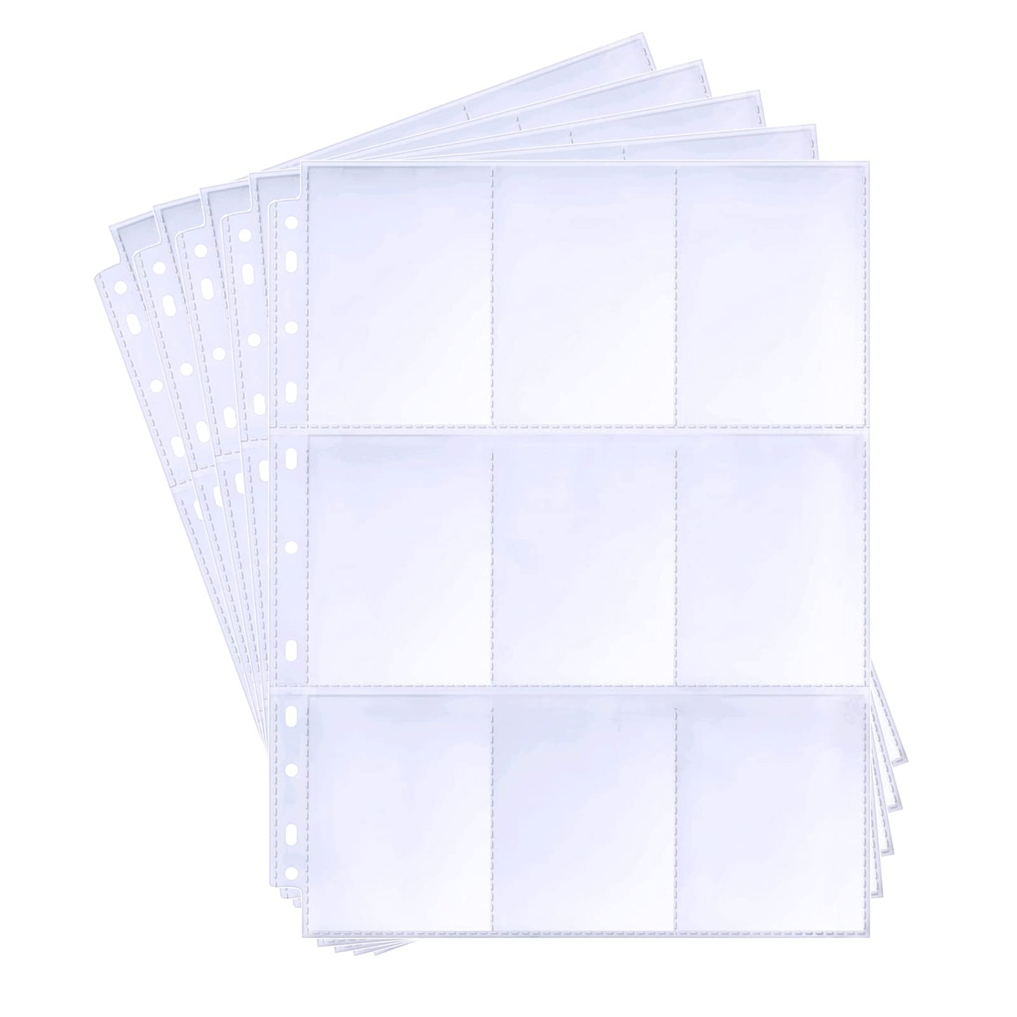 360 Pockets Binder Card Sleeves Double-Sided 9 Pocket Trading Card Pages for 3 Ring Binder, Clear Plastic Pages Sleeves for Sport Cards, Business Cards, Game Cards, Photos (20 Pack)