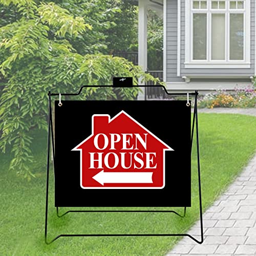 4U Media&Displays 2 COUNT 22"x18"(WxH) Sidewalk Sign A Frame Stand (Stand Only) (2 PACK) Real Estate Open House Sign