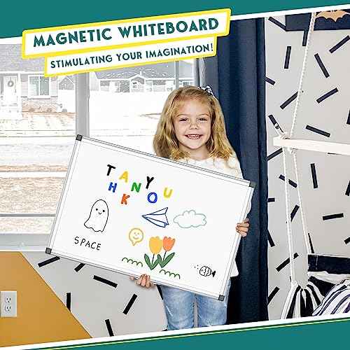 Double Sided Magnetic White Board, 36"x24" Dry Erase Whiteboard for Wall with Aluminum Frame Presentation Board for School, Office and Home