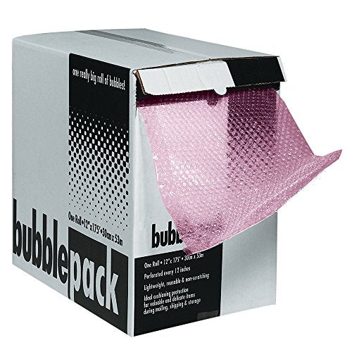 Anti-Static Bubble Wrap Dispenser Pack 3/16" x 24" x 175' Cushioning for Electronics