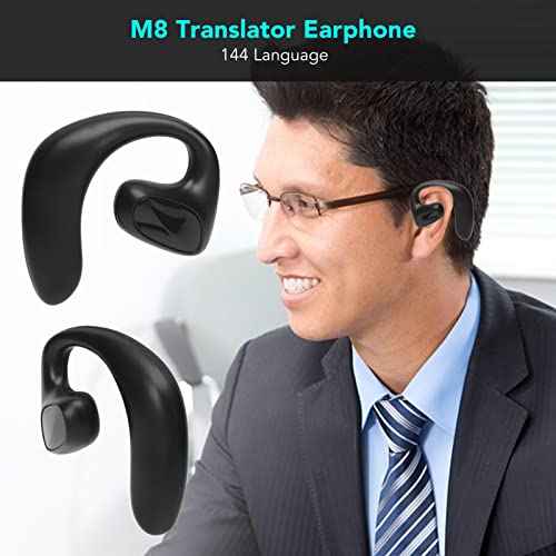 M8 Language Translator Earbuds, 144 Language Translator, 5.3 Bluetooth Voice Translation Device, Offline and Online Translation 0.5S Real Time Bi Direction Translation