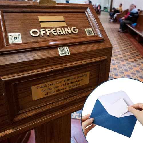 600 Pcs 6.5 x 3.5 Inch Christmas Offering Envelopes for Church Tithes and Offering Envelopes for Religious Tithe Donation Bulk Church Supplies (Advent)