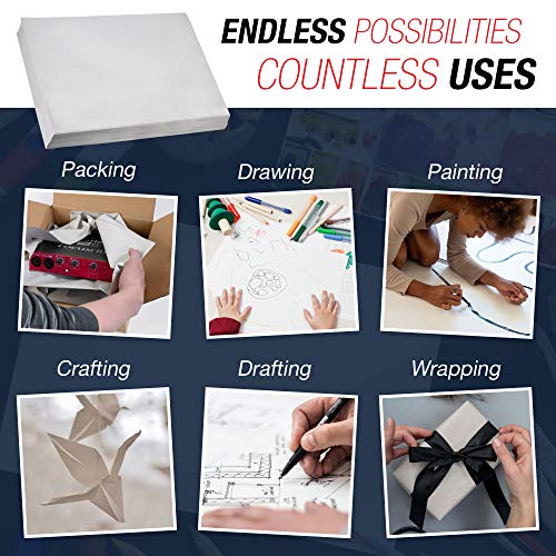 Aviditi Newsprint Packing Paper Sheets, 36" Length x 24" Width, 100%