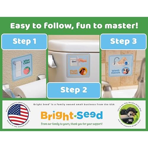 Reusable Magnetic Animals Potty Chart, Potty Training for Boys, Potty Training Chart for Toddler Girls, Potty Training Rewards Boys, Sticker Chart Kids, Potty Training Sticker Chart for Toddlers