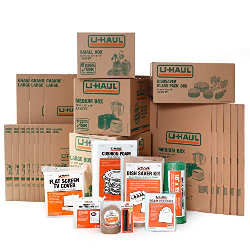 U-Haul Apartment Moving Kit - 21 Boxes & Packing Supplies for Small Moves