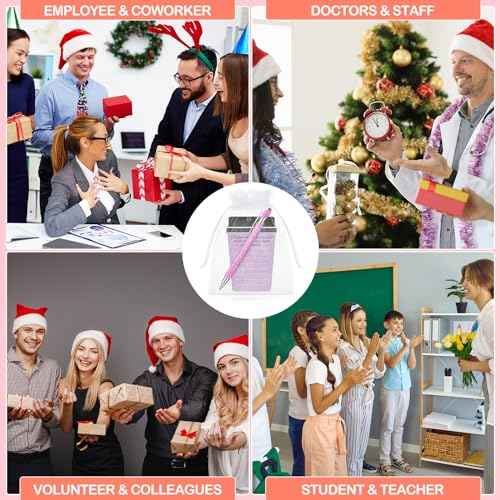 Kosiz 90 Pcs Thank You Coffee Cup Notepads with Ballpoint Pens and Organza Bags Inspirational Notepads Christmas Thank You Gifts for Teacher Employee Staff Team Nurse Christmas Stocking Stuffer Gifts