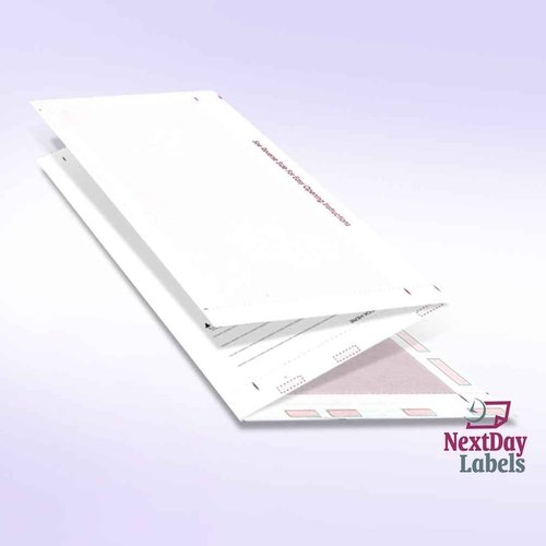 NextDayLabels - 8-1/2" x 11" Z Fold Pressure Seal Self Mailer Checks (Red/Blue-250)
