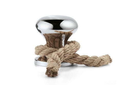 Philippi Door Hamburger Stopper – Polished Nickel