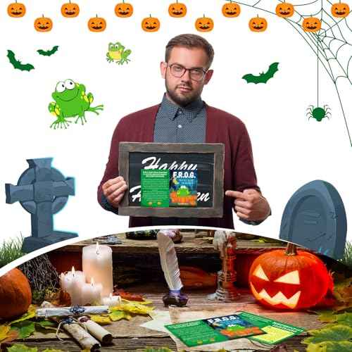 Ireer 240 Pcs Halloween Fully Rely On God Frog Bible Tracts Religious Gospel Tract Bulk Heartfelt Christian Tracts for Prayer Evangelism Church Celebrations Supplies