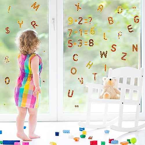 Faccito 176 Pcs Fall Bulletin Board Decorations Letters and Numbers Alphabet Cutouts Thanksgiving Theme Punctuation Symbol Accents for Classroom Preschool Teacher Kids Toddler Autumn Chalkboard Decor