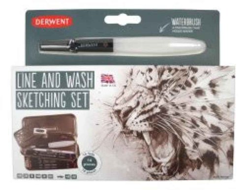 Derwent Line and Wash Sketching Set, 14 Pieces Per Set (2302162)