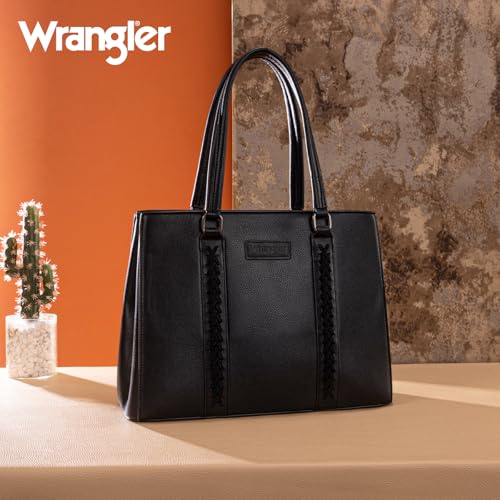 Wrangler Double Compartment Tote Bag for Women Whipstitch Handbag