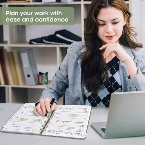 2026 Planner, Weekly and Monthly Calendar Planner Book, January 2026 - December 2026, Hardcover Spiral Planner with Monthly Tabs, Notes Pages, Perfect for Women & Men, A5 (6.4" x 8.5") - Green