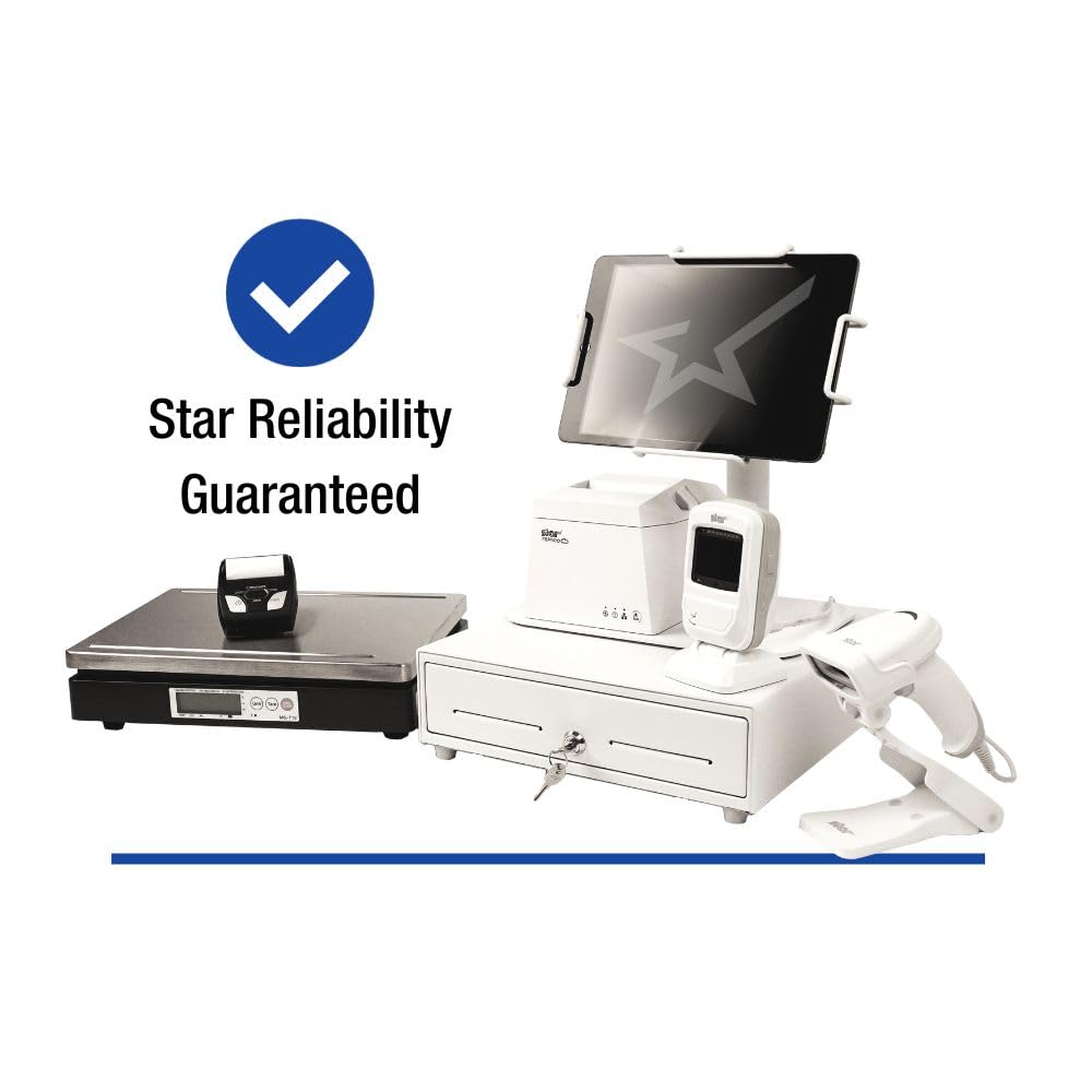 Star Micronics TSP143IIIBi Bluetooth Thermal Receipt Printer - Auto-Cutter, Internal Power Supply | Gray for iOS, Android, Windows