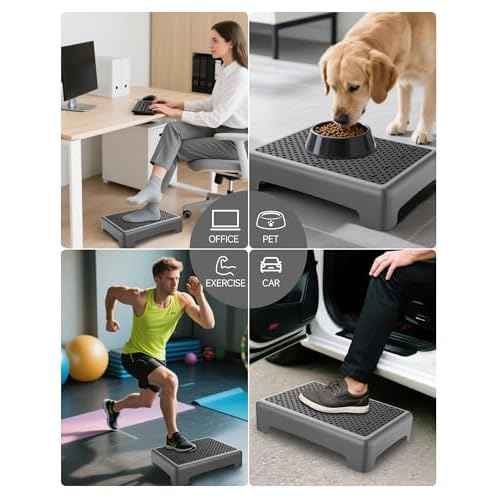Mobility Step Stool for Adults, Bed Step Stools, 680 LBS Capacity Safety Step Platform, Portable Stair Assist for Cars, Indoor/Outdoor Steps, Black