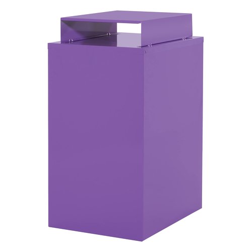 OSP Home Furnishings 3 Drawer Locking Metal File Cabinet with Top Shelf, Purple