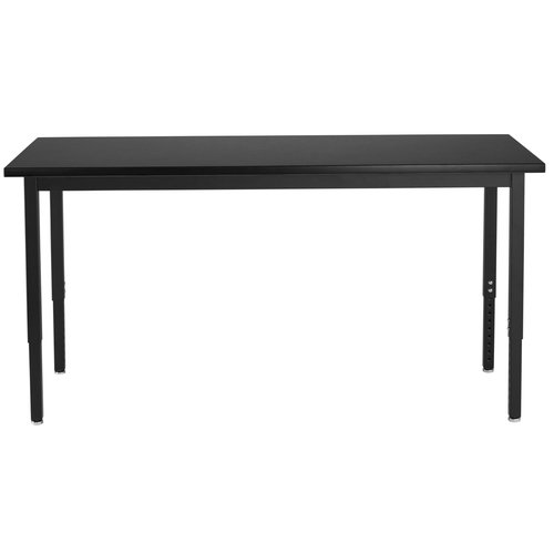 National Public Seating NPS SLT 3 Series 24x60 Metal Science Lab Table with Chem-Res Top in Black