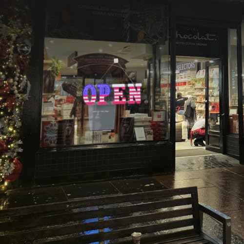 30'' x 10" Large Open Signs for Business, Super Bright LED Open Closed Sign with Hanging Installation, Light Up Sign for Bar Store Restaurant Office Hotel Salon USA Flag