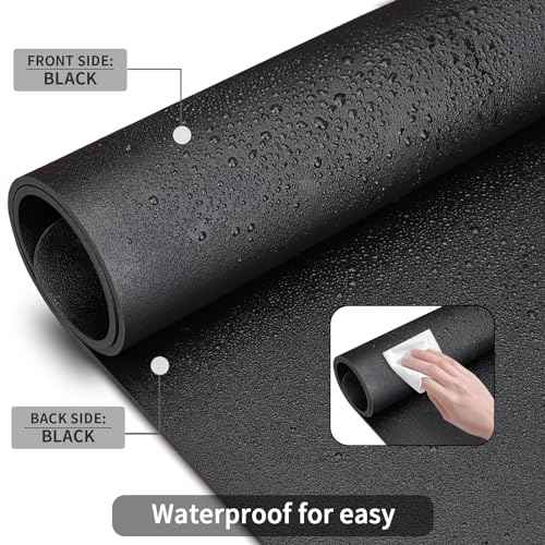 KINGFOM Desk Pad Office Desktop Protecter, PU Leather Desk Mat Blotters Organizer with Comfortable Writing Surface (47.2" x 23.6", Black)