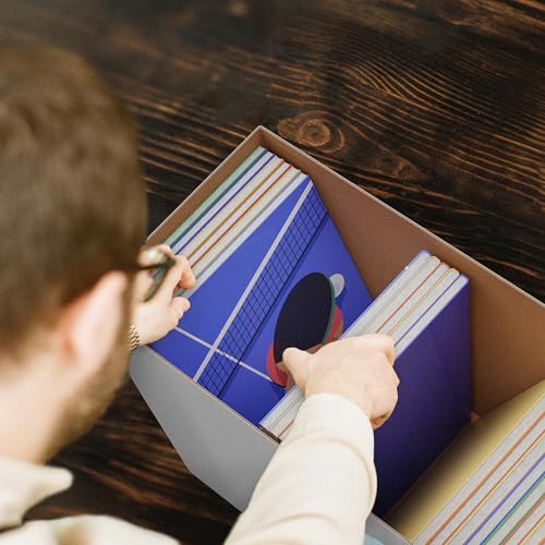 Max Protection Comic Book Storage Box - 3 Count Long Comic Book Boxes with White Corrugated Cardboard - Stackable Bin, Thick Case, Book Containers with Lid - Ideal for Comics, Magazines, Collectibles
