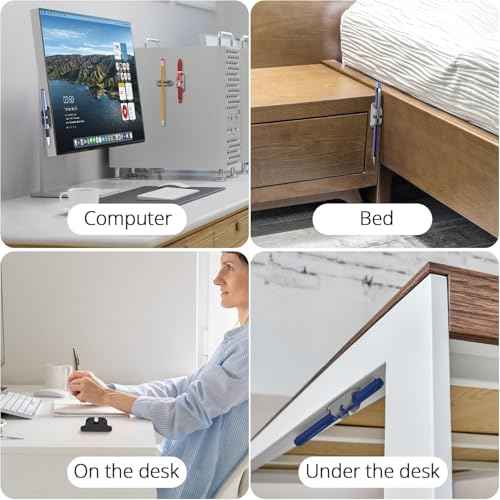 OUTXE 6-Pack Magnetic & Adhesive Pen Holder with Dual Slots - Easy Organize & Access Pencil, Pen, Marker- Perfect for Desk, Wall, Refrigerator, Whiteboard, Clipboard