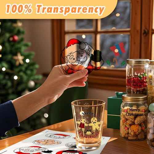 TransOurDream Sublimation Sticker Paper-10 Pcs 100% Glossy Clear Waterproof Sublimation Stickers 8.5x11 for Sublimation Inkjet Printer with Sublimation Ink, Decoration for Mugs, Phone Cases, Tumbler
