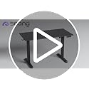 Dark Black Seang Electric Standing Desk 40x24 Inch Adjustable Height Sit-Stand Workspace