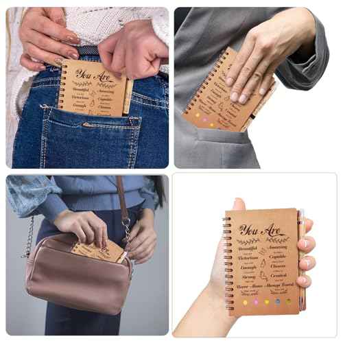 40 PCS Christian Gifts Prayer Journal Set, 20 Bible Verse Pens & Small Spiral Notebook, Bulk Church Notes Notebook Supplies - Faith Based Gifts for Women, Christian Stuff