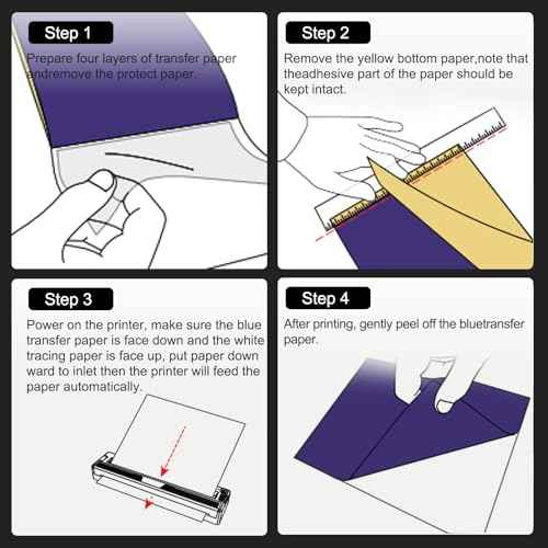 300 DPI Tattoo Stencil Printer Machine for Tattoo Artists&Beginners,termocopiadora Tattoo with 3pcs of Tattoo Transfer Paper,Portable Bluetooth Wireless Printer Compatible with Phone&PC