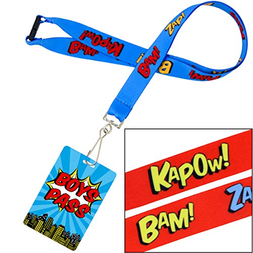 Bright Color School Hall Pass Lanyards with ID Cards & Breakaway Safety Clips
