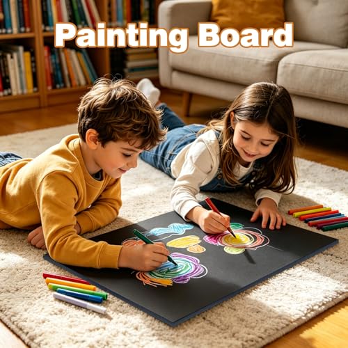 ZhoCue 24x36 Black Foam Board 4 Pack - Acid-Free Double Sided Sign & Craft Board