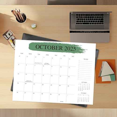 2026 Desk Calendar ? 18-Month Desktop Calendar from July 2025 to December 2026, for Office, School & Home Use ? Large Teacher Desk Calendar 22x17 (Black)