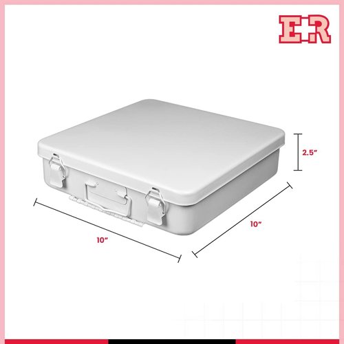 Ever Ready First Aid Metal Case - Durable & Portable | 10” x 10” x 2.5” Size